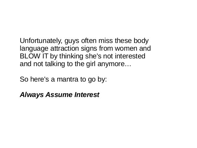 Body signs of attraction